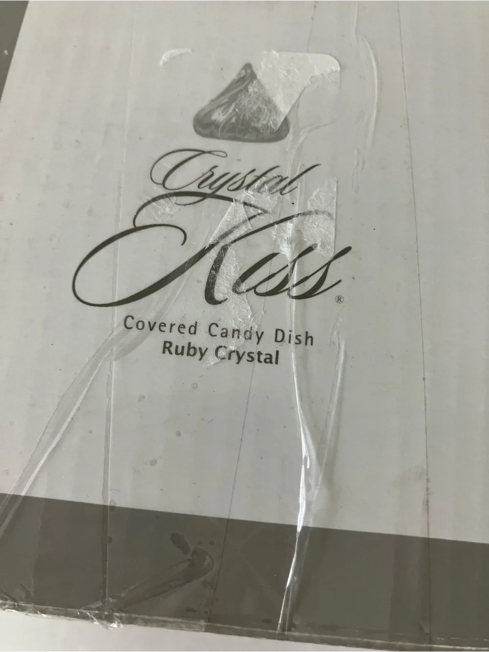Shannon Lead Crystal Hershey’s Kiss Red Candy Dish